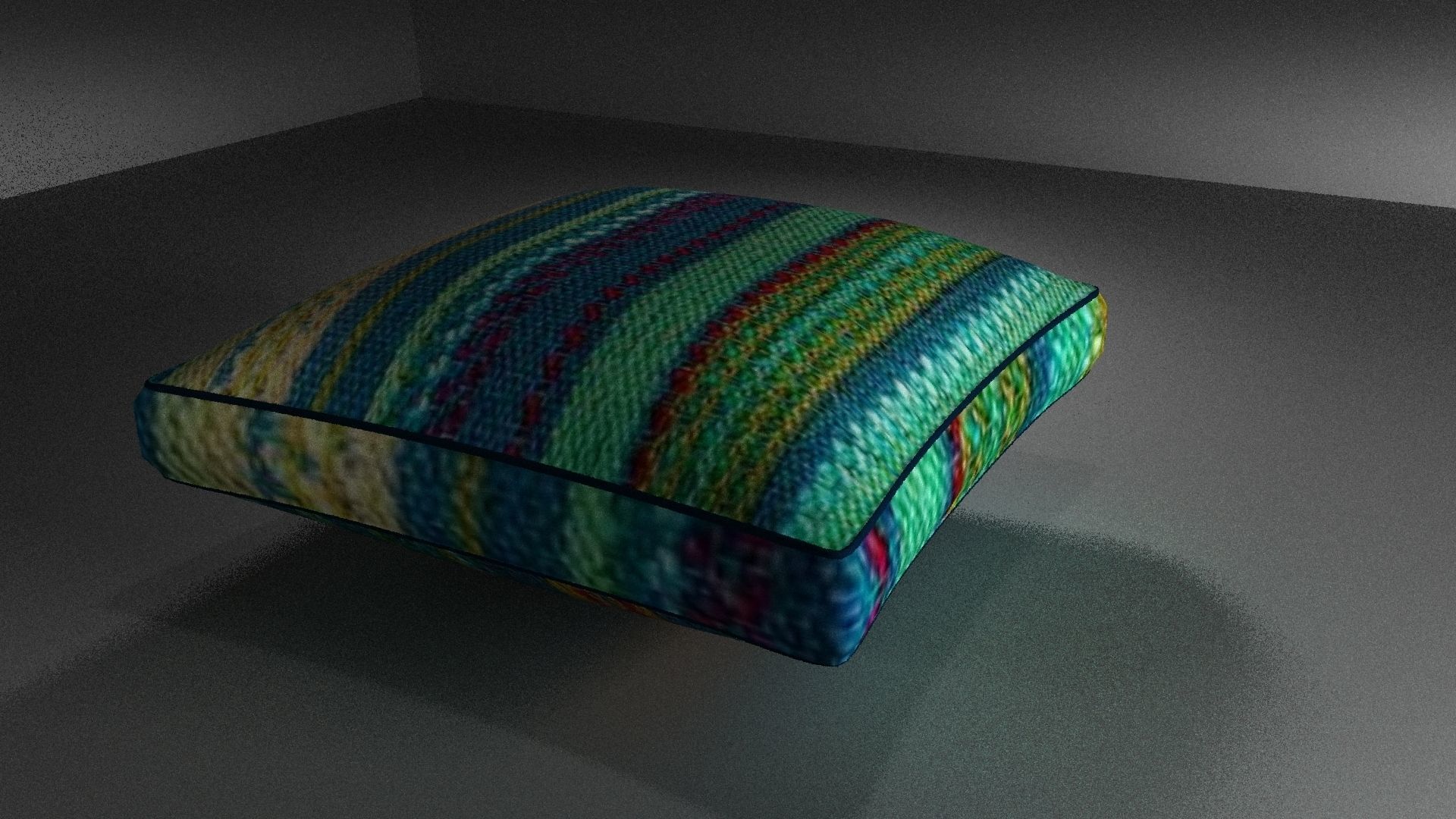 cushion with piping 3D model_2