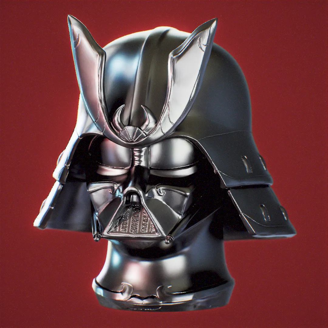 Darth Vader Decorative Samurai Fan Art 3D print model