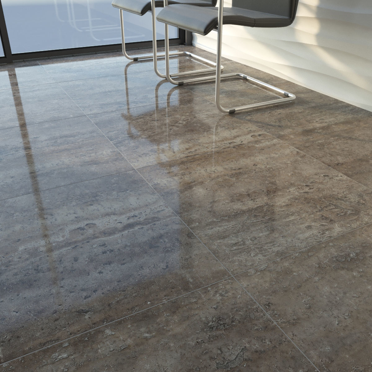 TUREX INTERNATIONAL Travertine Tiles Set 3D model_15