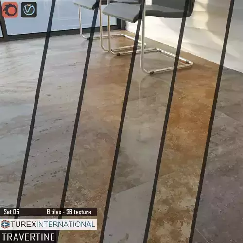 TUREX INTERNATIONAL Travertine Tiles Set