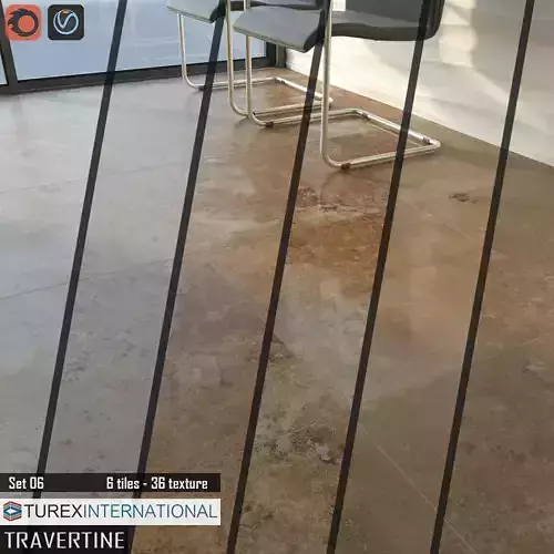 TUREX INTERNATIONAL Travertine Tiles Set