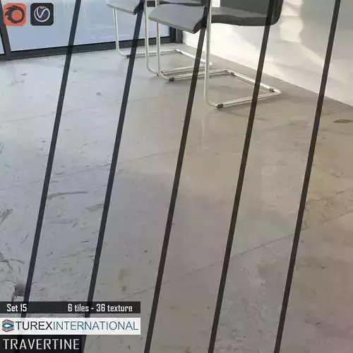 TUREX INTERNATIONAL Travertine Tiles Set