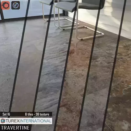 TUREX INTERNATIONAL Travertine Tiles Set