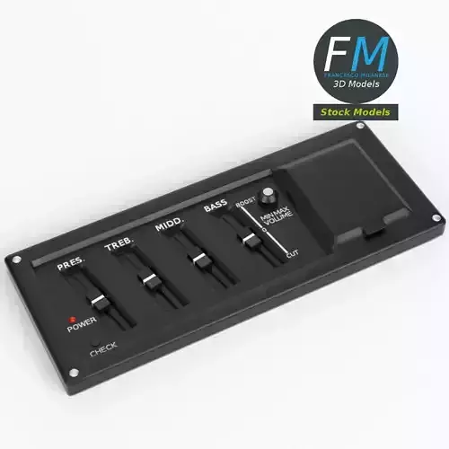 Guitar equalizer control panel