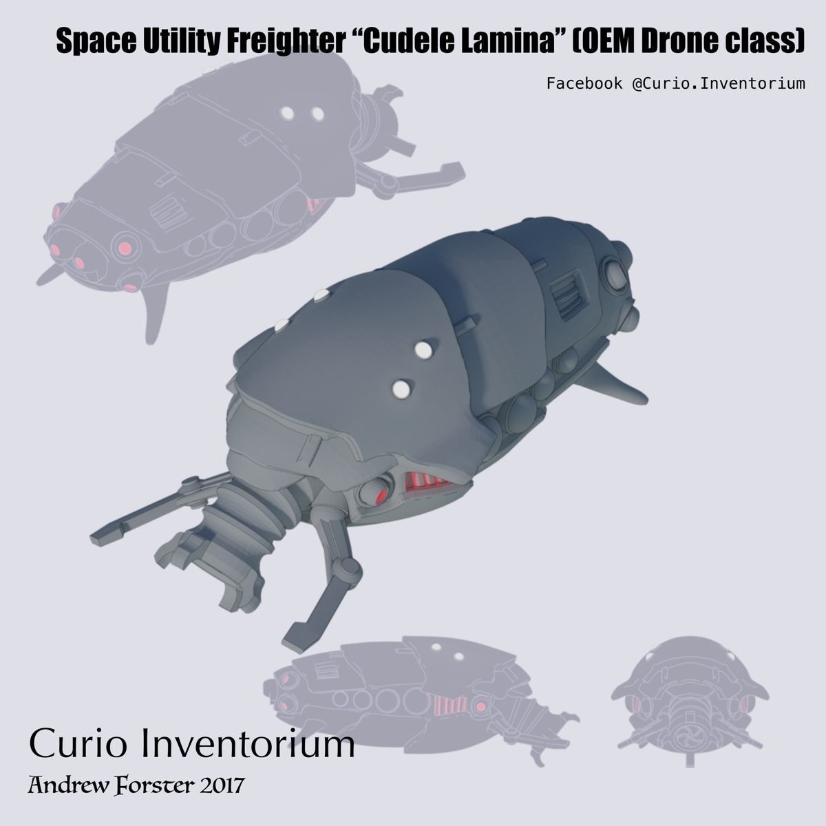 Space Freighter Cudele Lamina 3D print model_0
