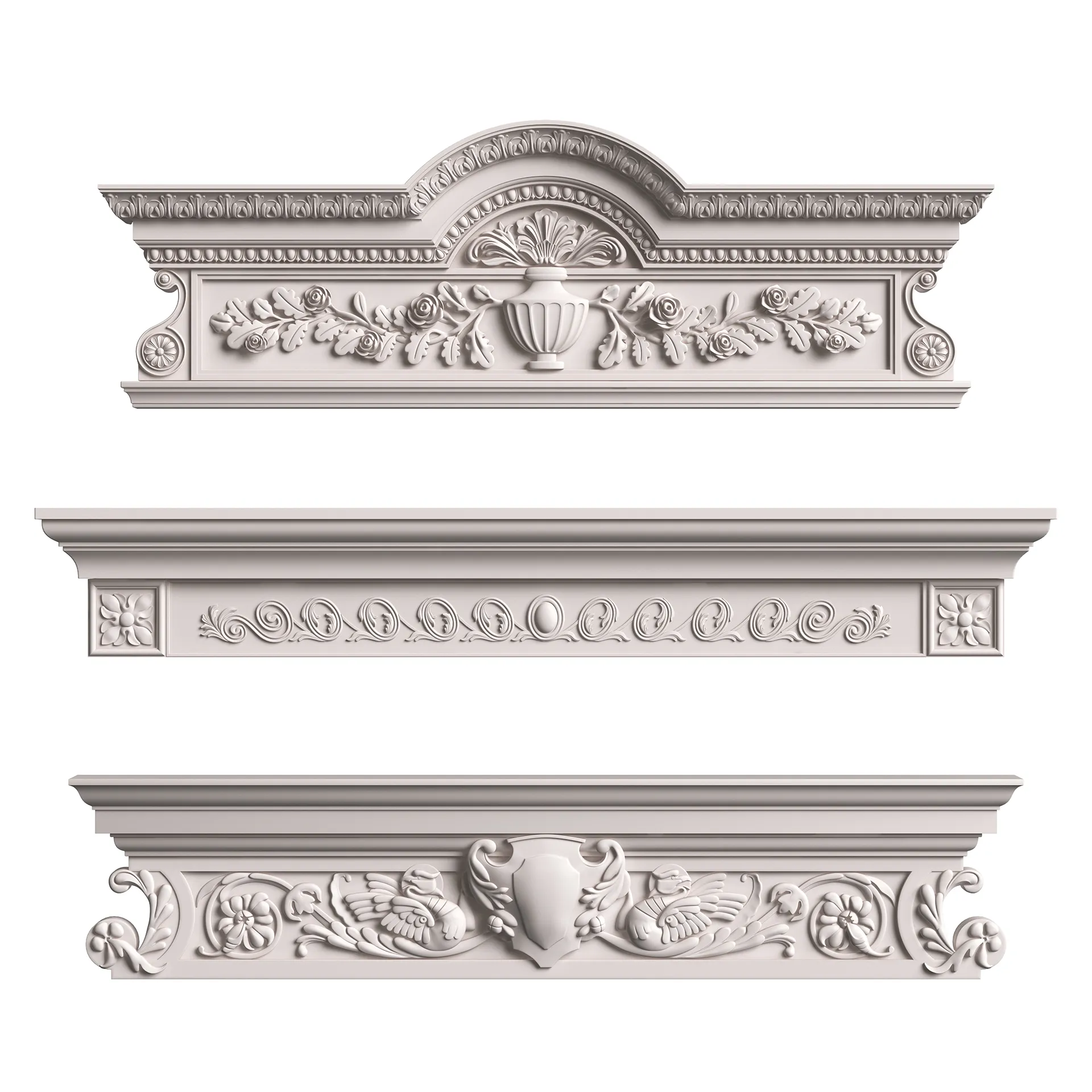 Classic Plaster Decor 05 3D model