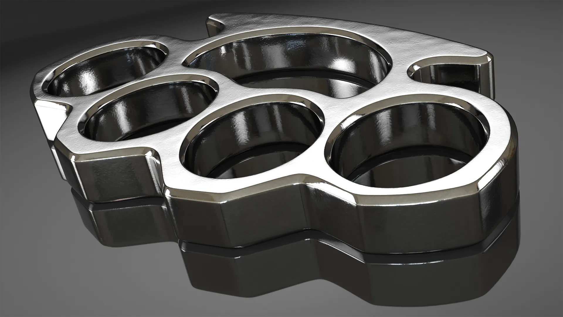 Silver Brass Knuckles 3D model