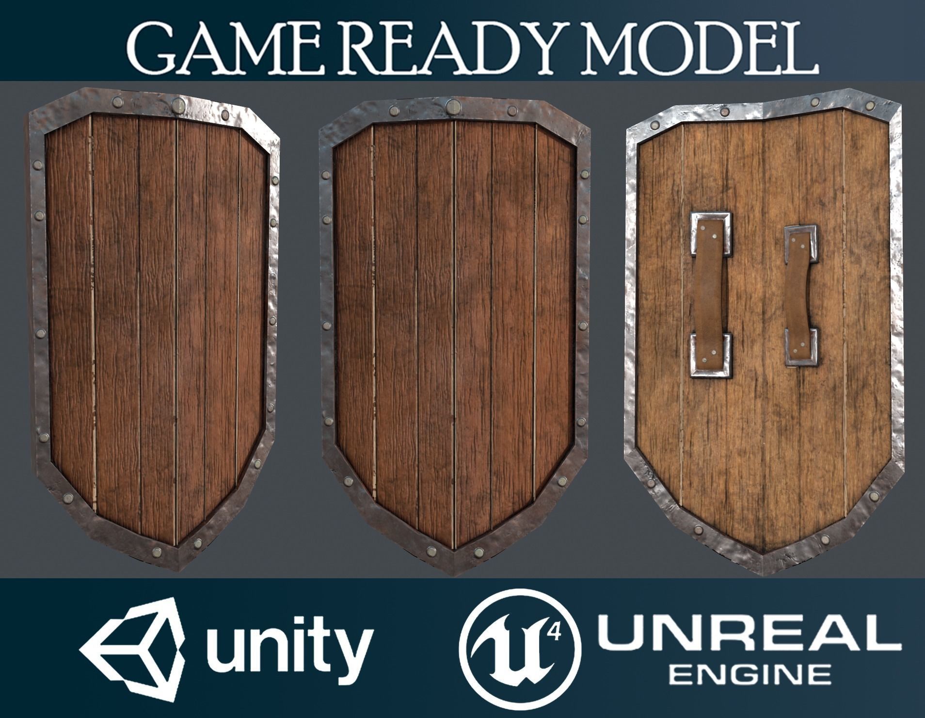 Shield Free low-poly 3D model_0