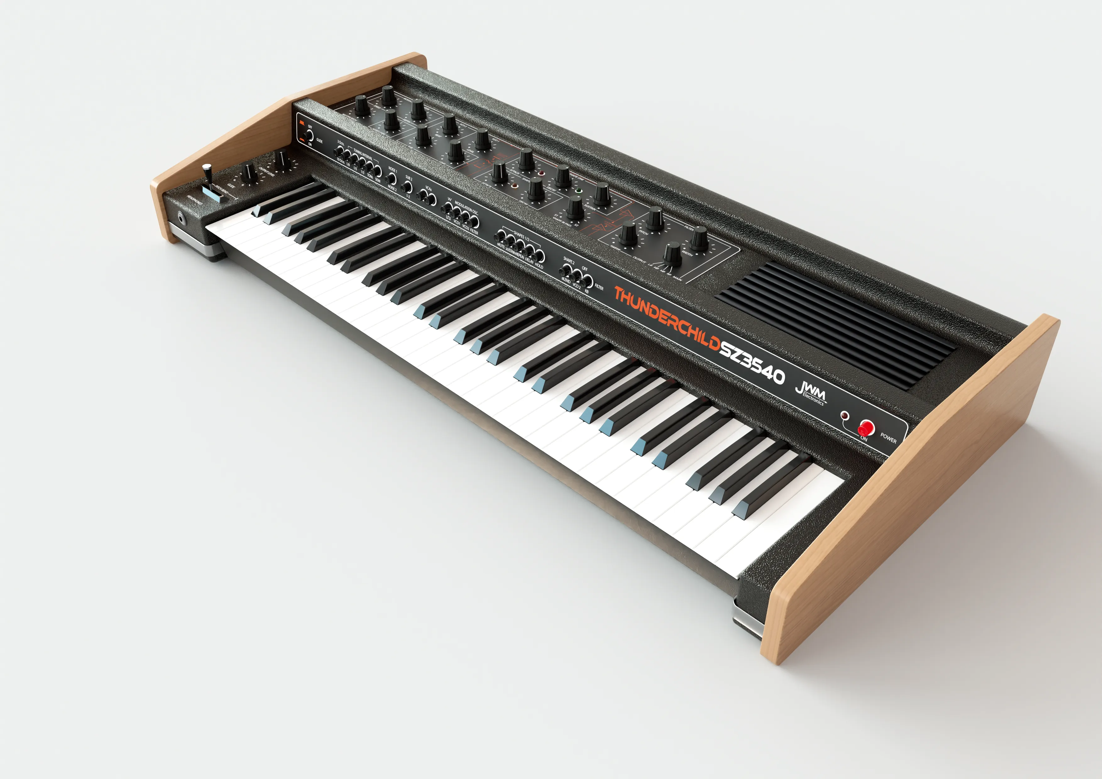 Vintage Analogue Electronic Keyboard Music Synthesizer 3D model
