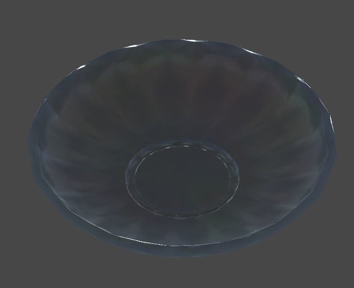 Dish1 glass bowl Low-poly 3D model_0
