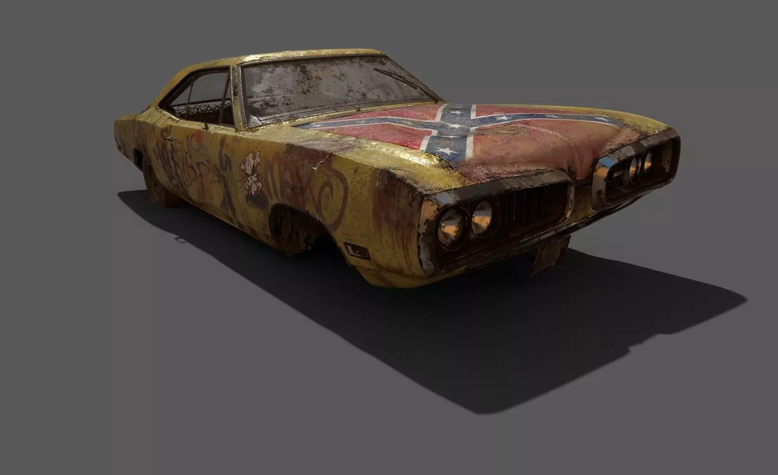 Post apocalyptic car Free 3D model