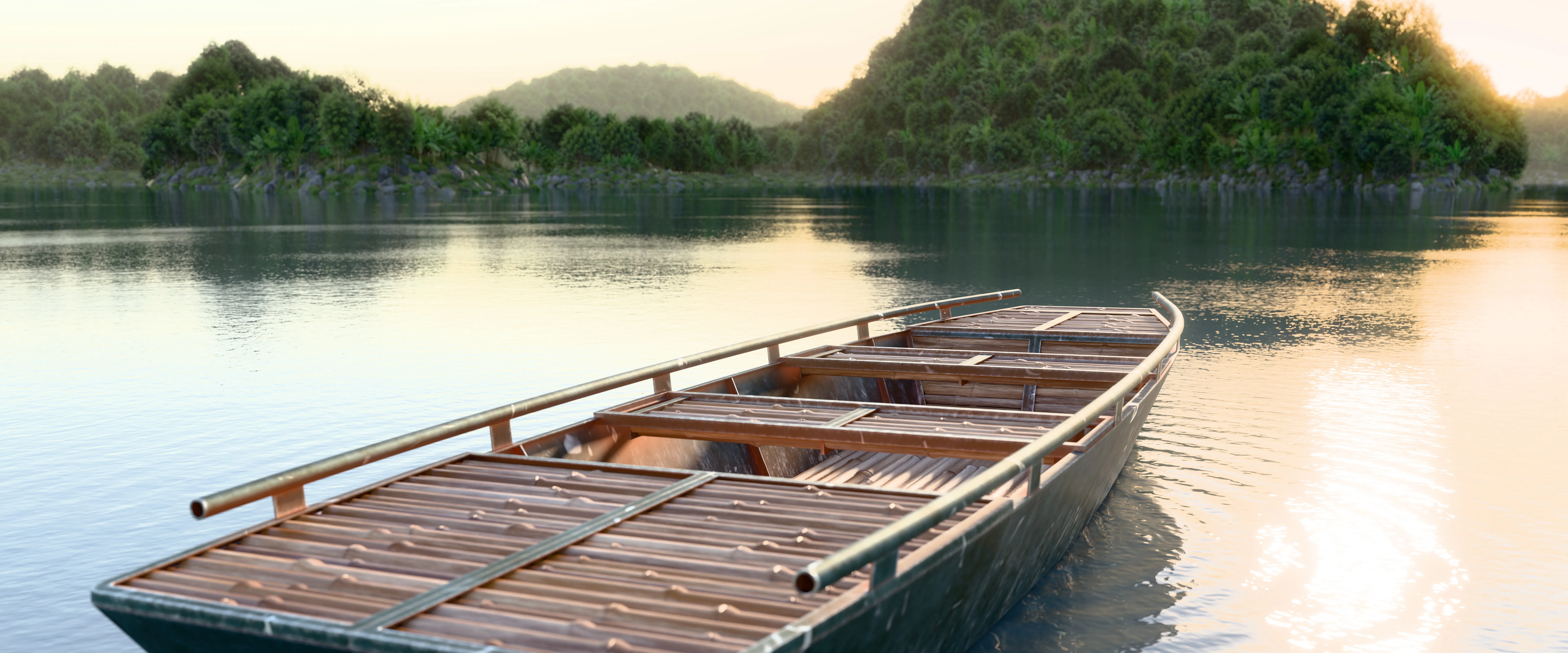 Lake Sunset Blender Freebie Free 3D model