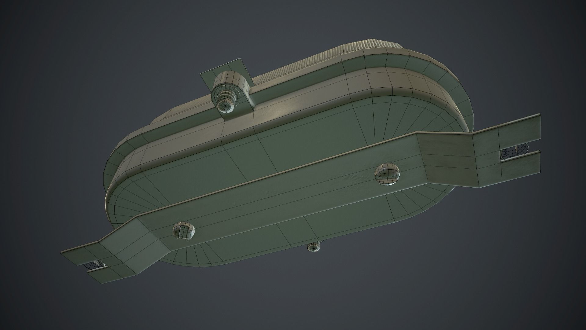 Old Wall Light PBR Game Ready Low-poly 3D model_13