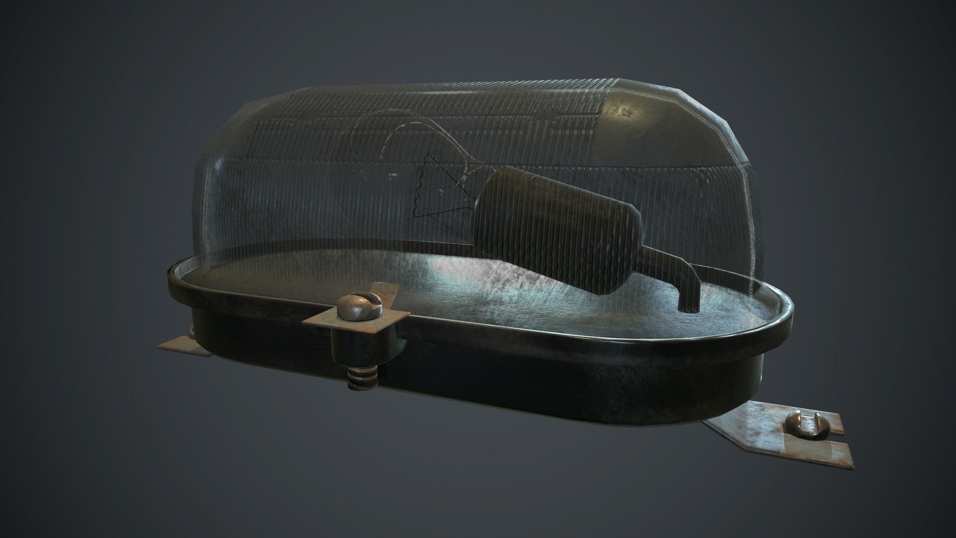 Old Wall Light PBR Game Ready Low-poly 3D model_8