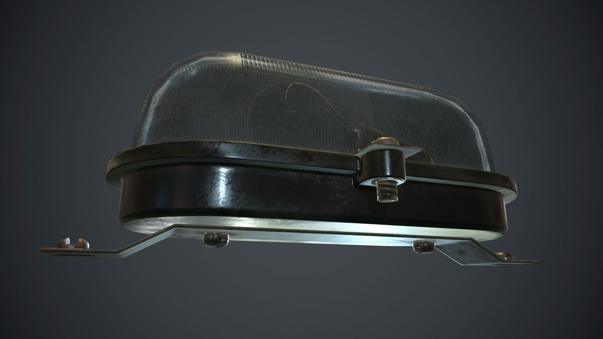 Old Wall Light PBR Game Ready Low-poly 3D model_5