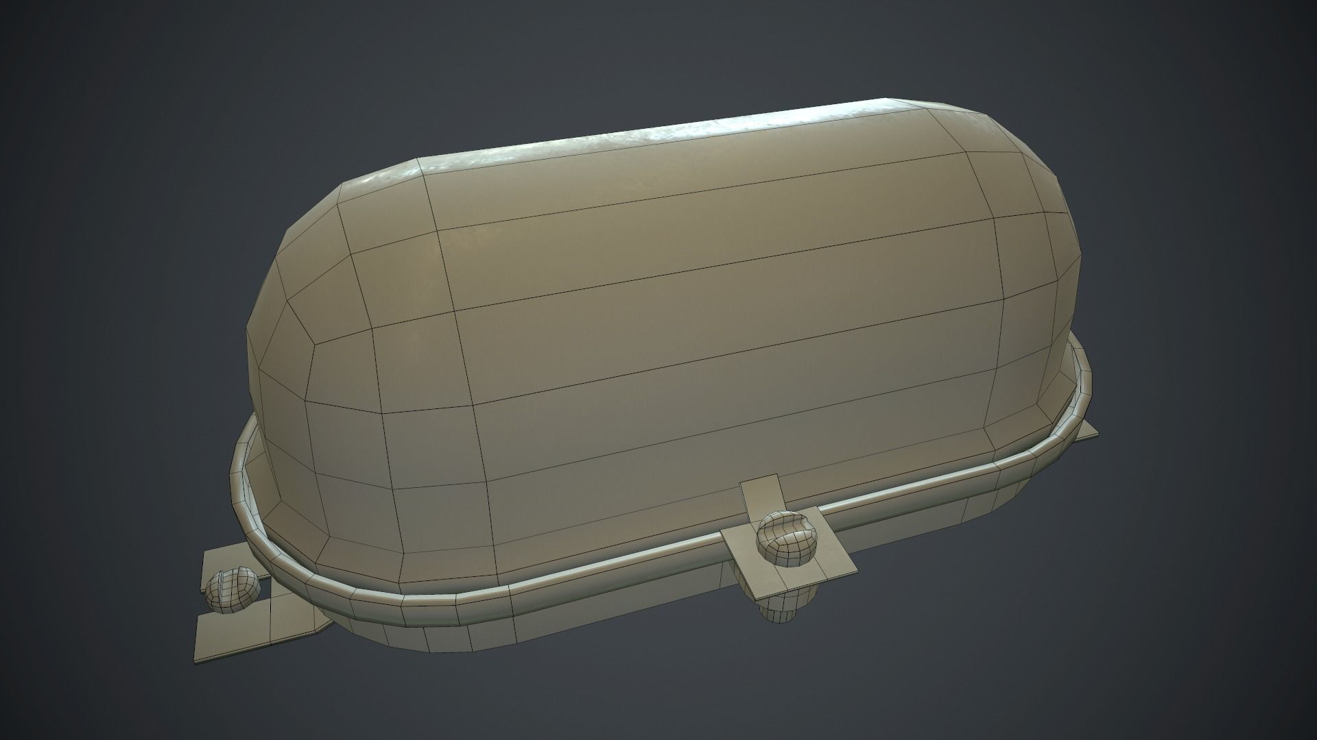 Old Wall Light PBR Game Ready Low-poly 3D model_10