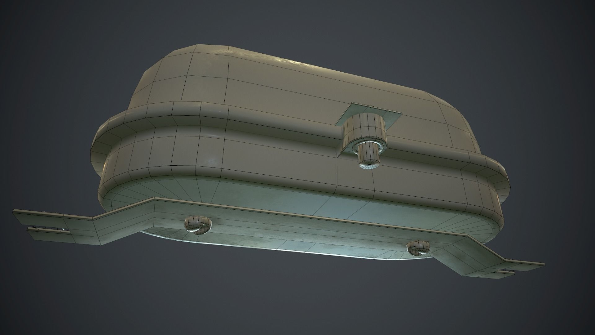 Old Wall Light PBR Game Ready Low-poly 3D model_11