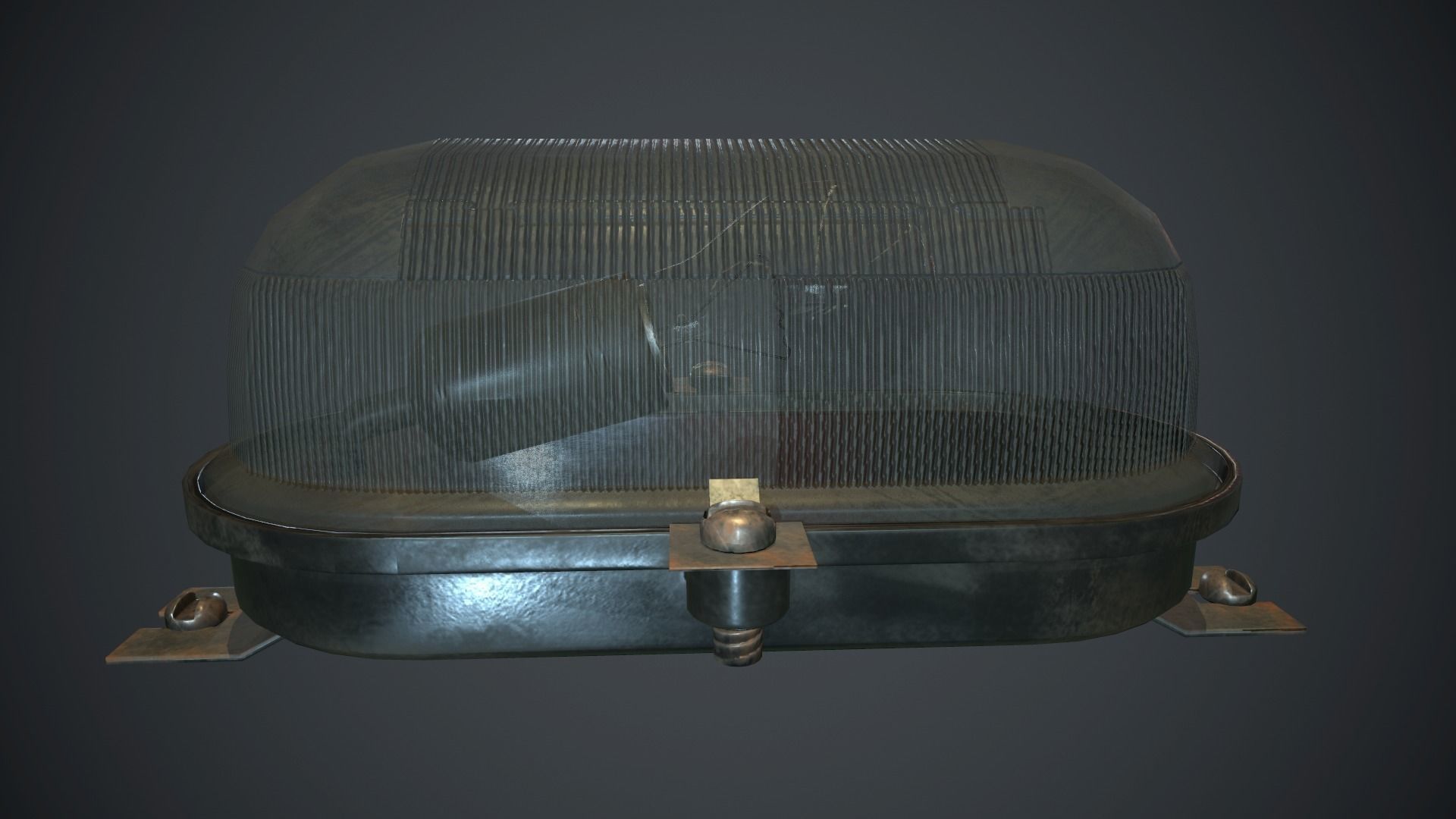 Old Wall Light PBR Game Ready Low-poly 3D model_6