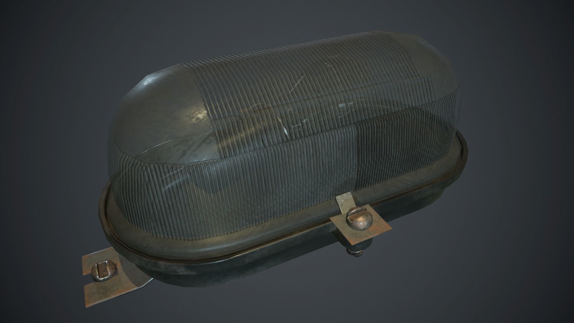 Old Wall Light PBR Game Ready Low-poly 3D model_1