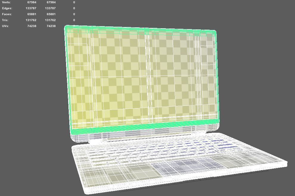 Laptop 2 in one Position one 3D model_4
