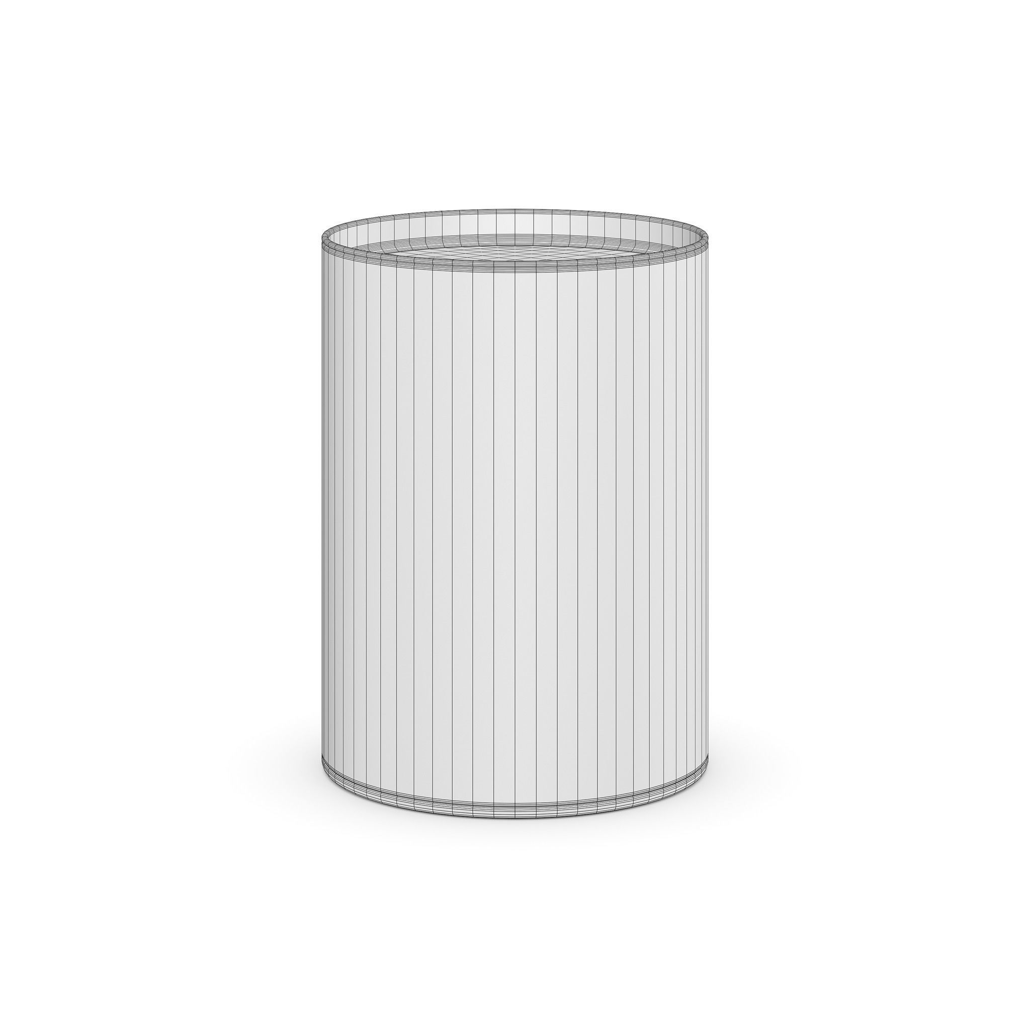 Cardboard tin can 3D model_1