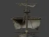 3D model Battle-Scarred Wooden Pirate Galleon 3D Model VR / AR / low ...