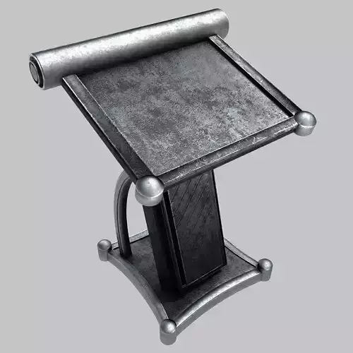 Pulpit table with metal base 3D model