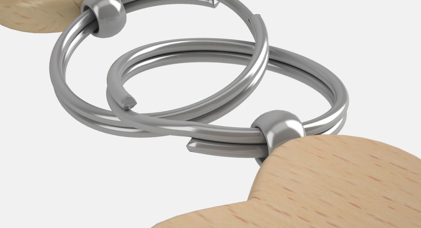 Key Chain Heart 3D model_1