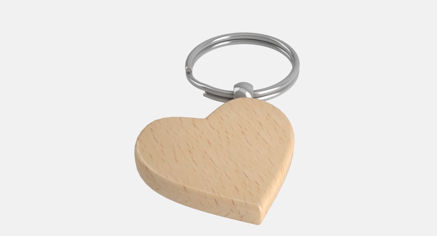 Key Chain Heart 3D model_4