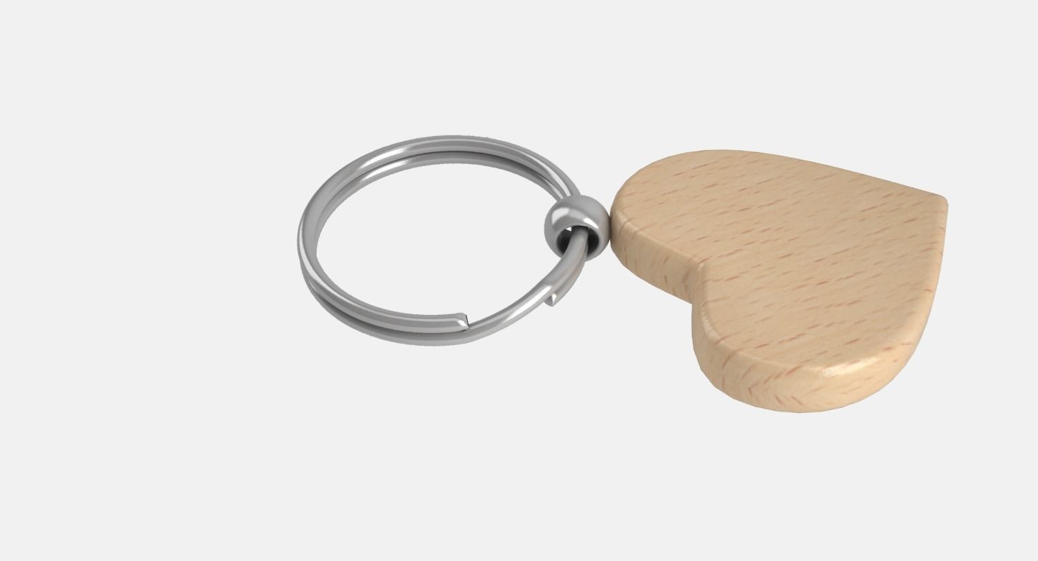 Key Chain Heart 3D model_6