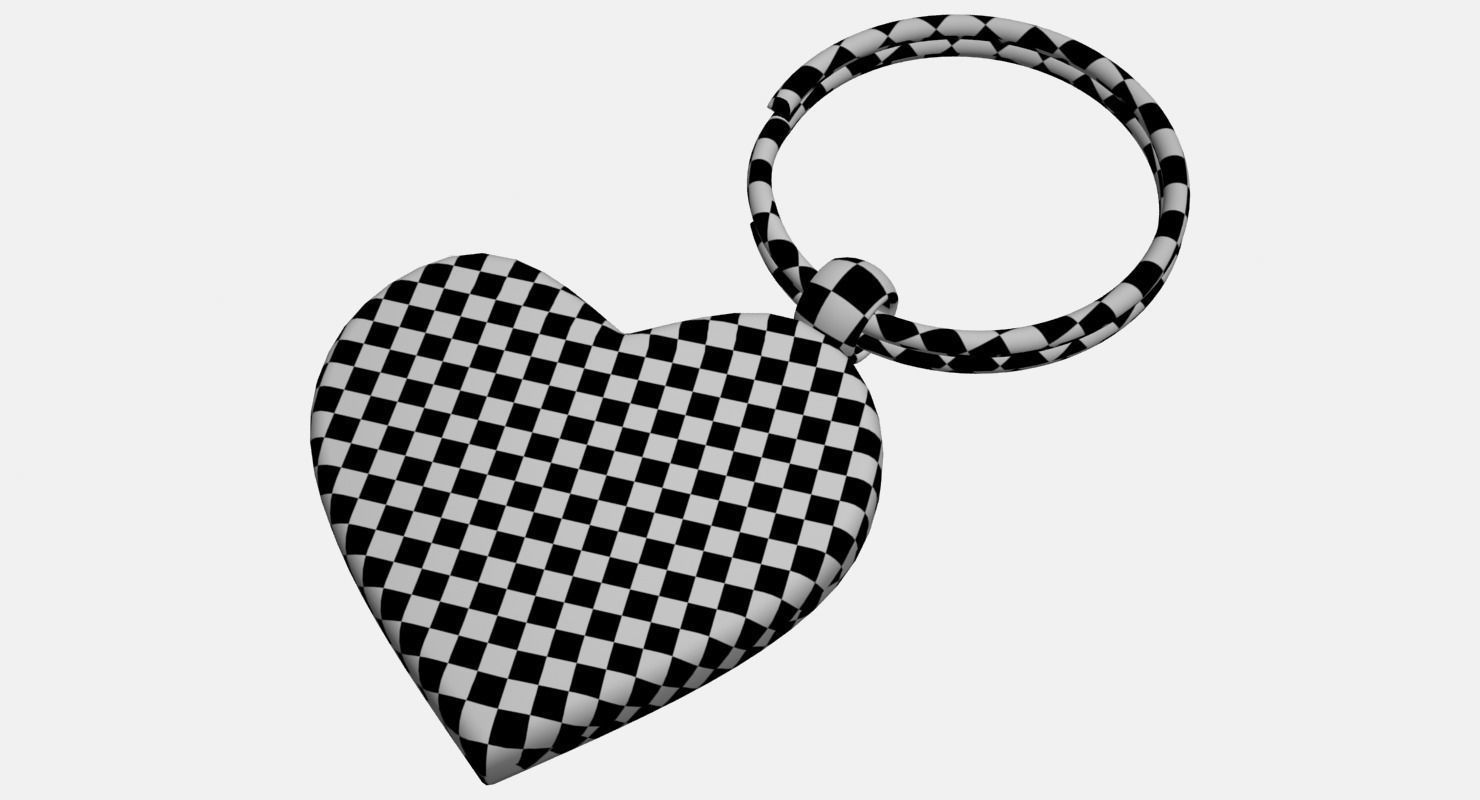 Key Chain Heart 3D model_14