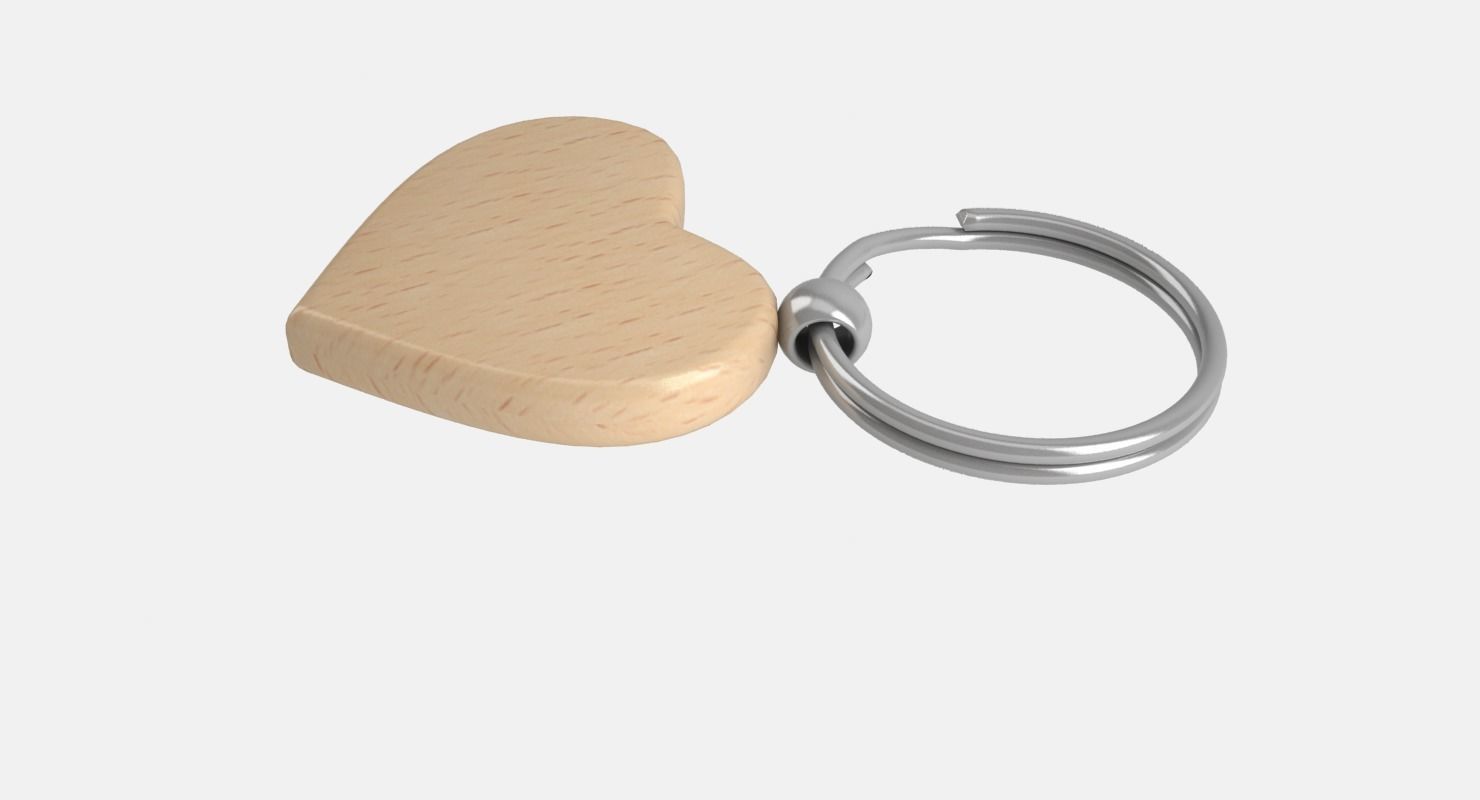 Key Chain Heart 3D model_10