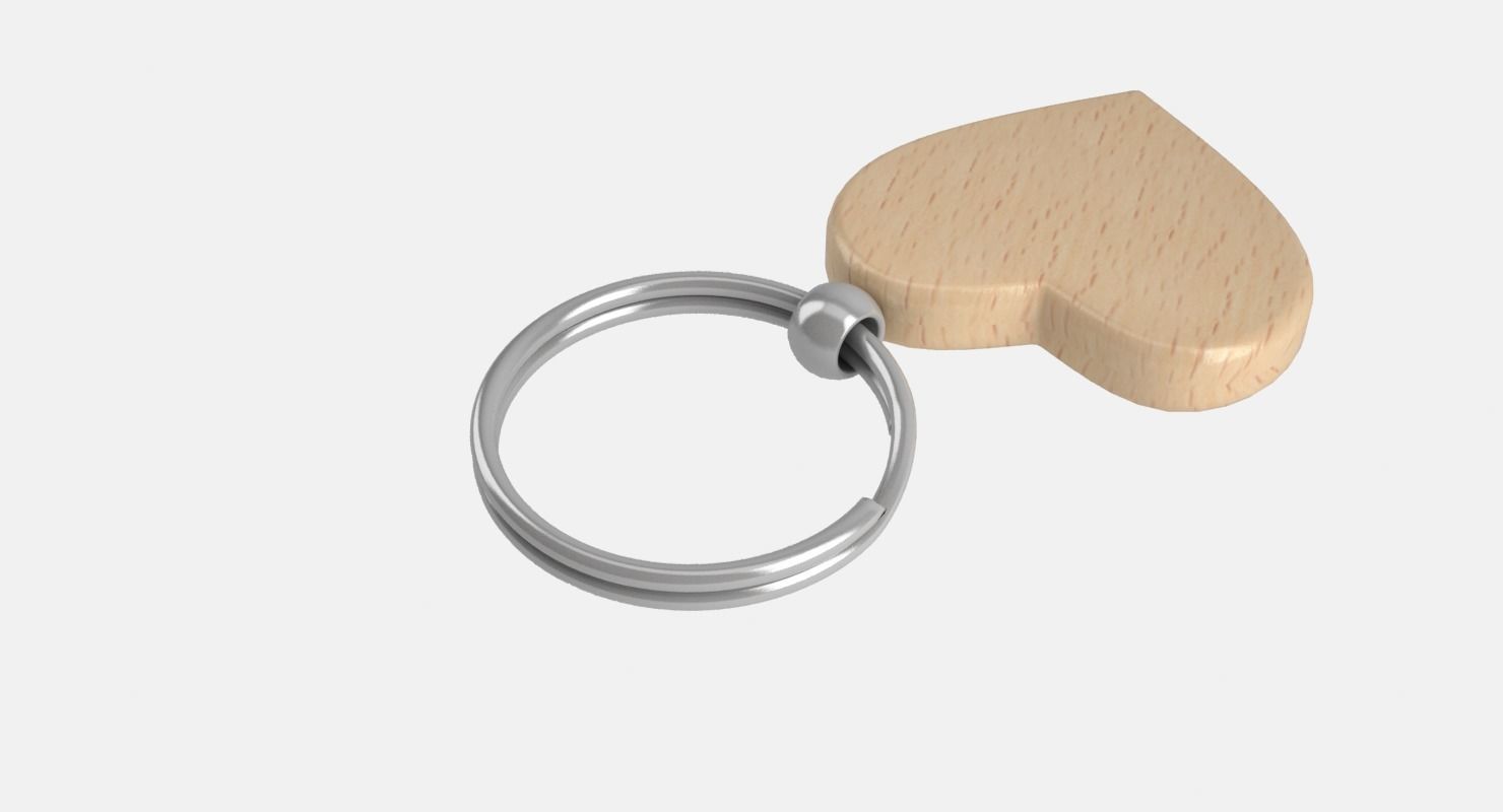 Key Chain Heart 3D model_7