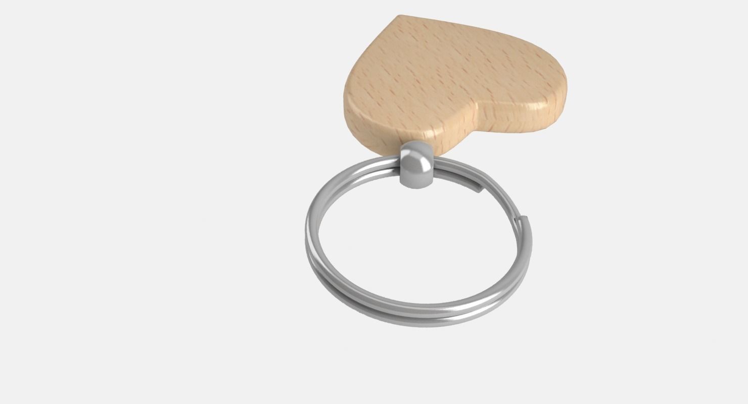 Key Chain Heart 3D model_8