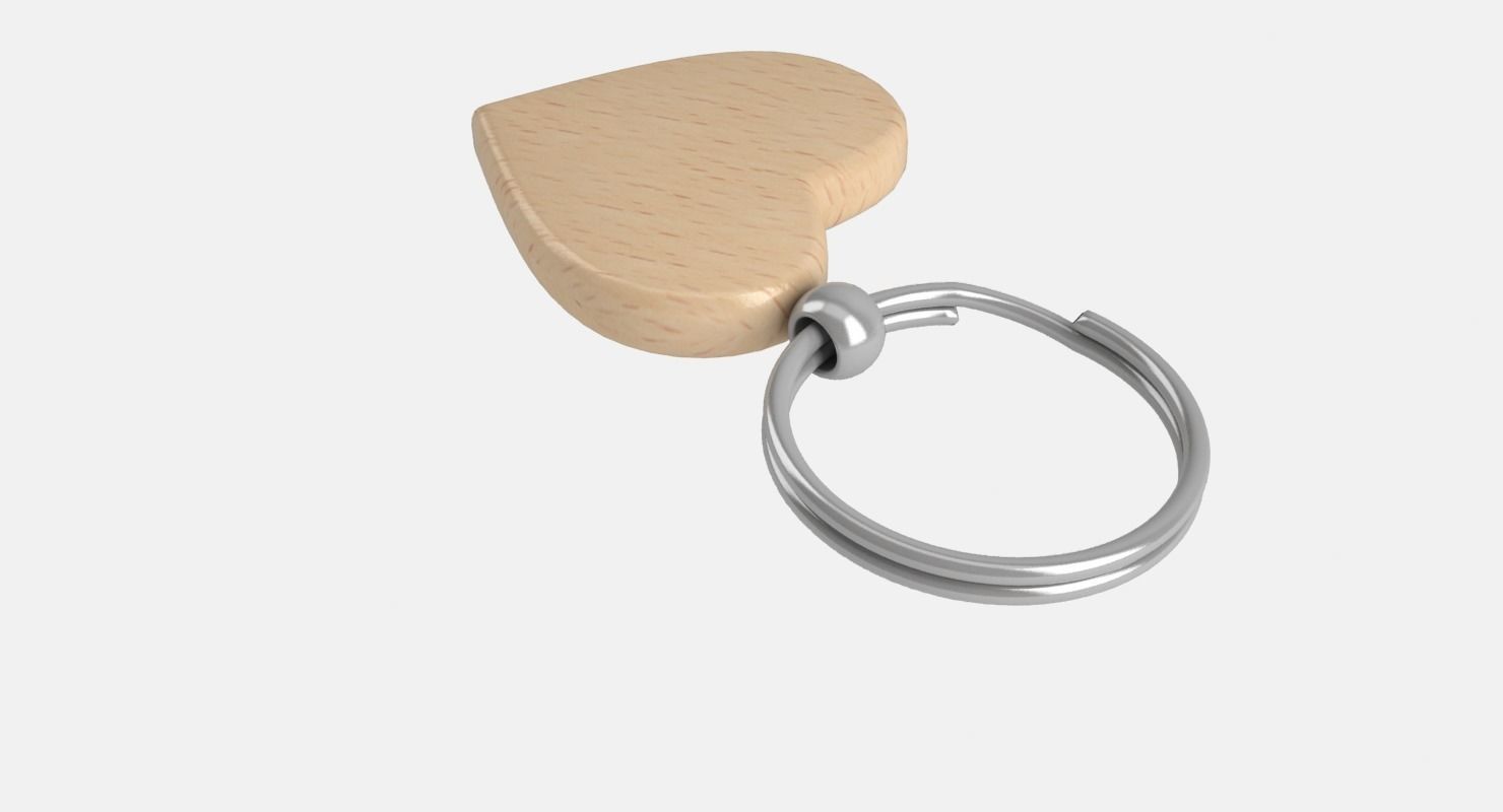 Key Chain Heart 3D model_9