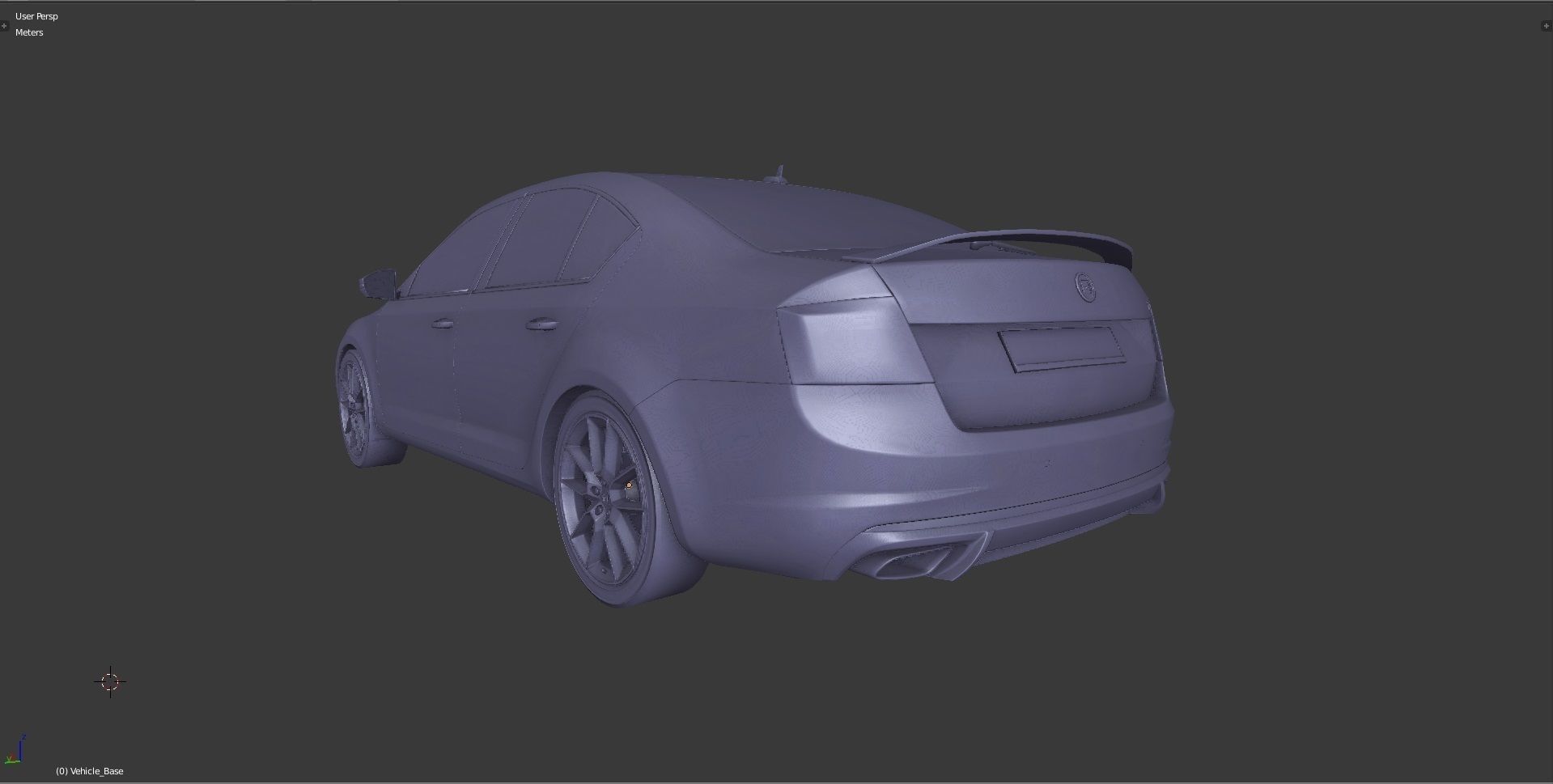Skoda Octavia RS Game model Low-poly 3D model_1