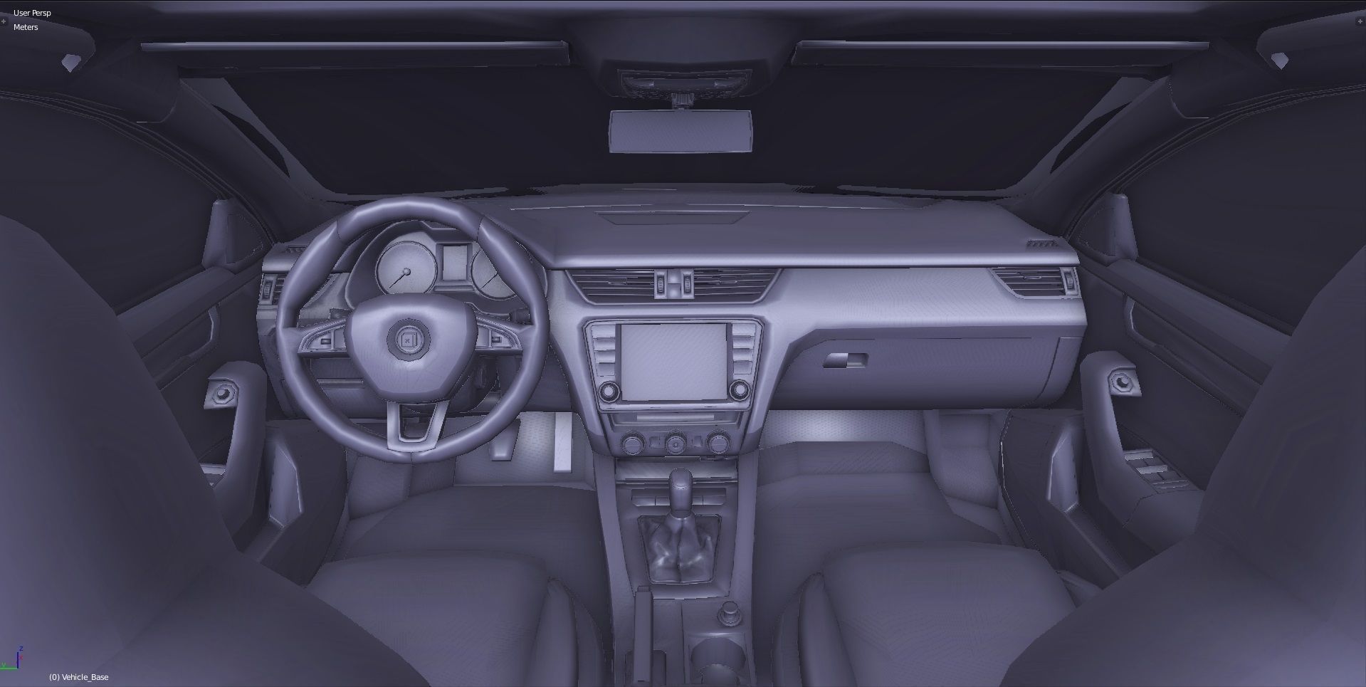 Skoda Octavia RS Game model Low-poly 3D model_2