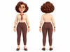 3D model Stylized Female Teacher 3D Character Rigged Animated Mother VR ...