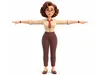 3D model Stylized Female Teacher 3D Character Rigged Animated Mother VR ...