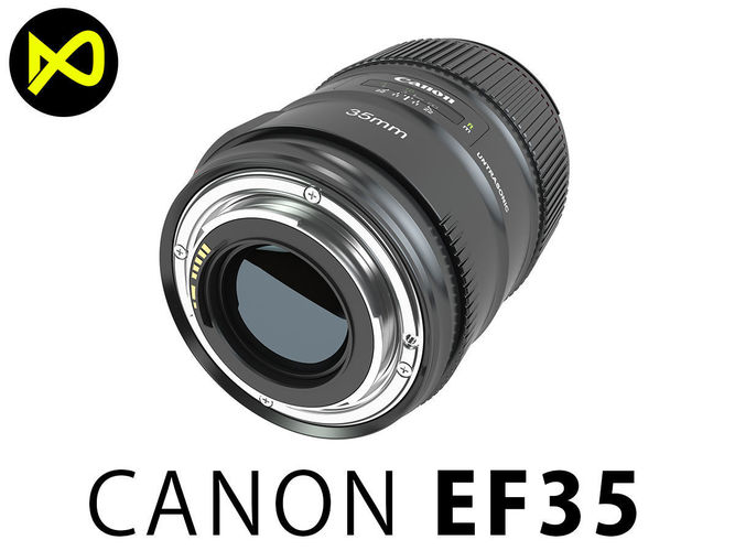 Canon EF 35mm IS USM Lens 3D model