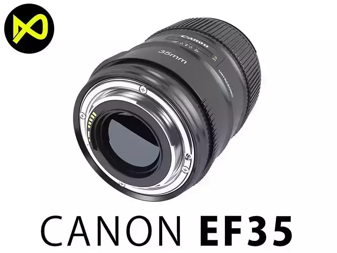 Canon EF 35mm IS USM Lens 3D model