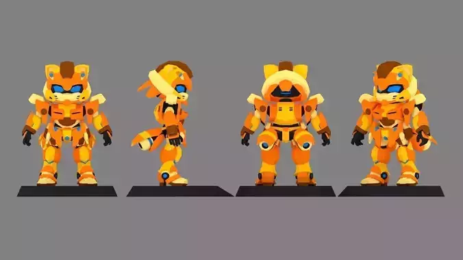 Super Mecha 11 - Casserra of Code Name C43R4 - 3D Print Ready