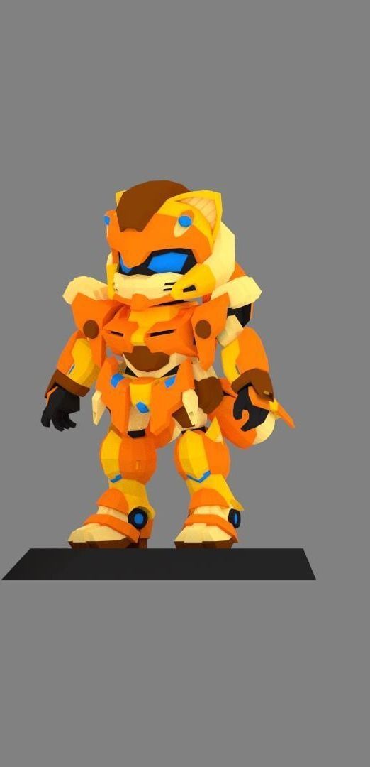 Super Mecha 11 - Casserra of Code Name C43R4 - 3D Print Ready 3D print model_4