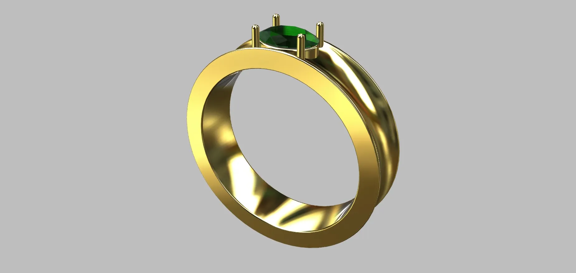 Concave Wedding Band 3D print model