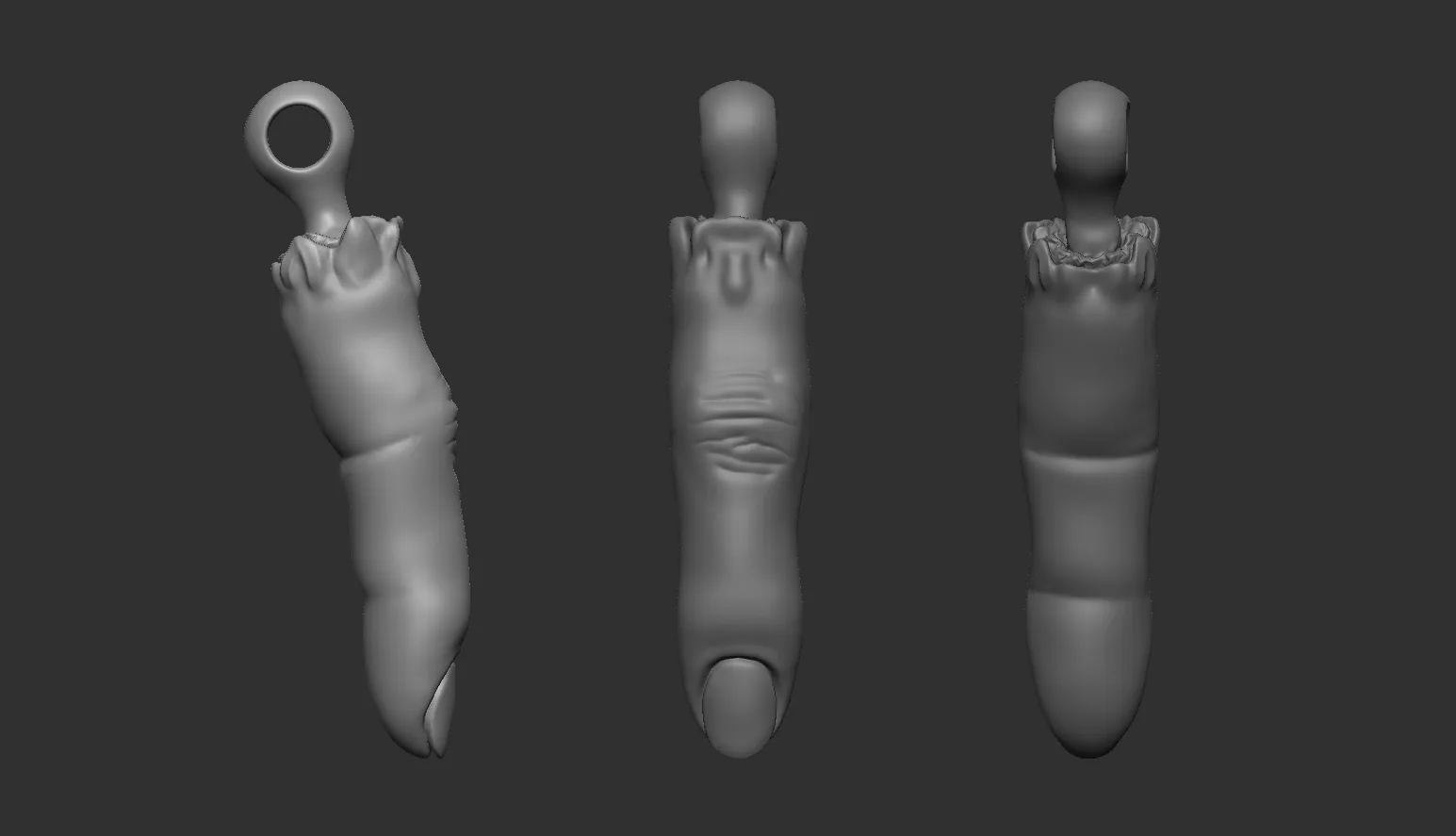 Severed Finger Keychain Halloween 3D Printable STL 3D print model