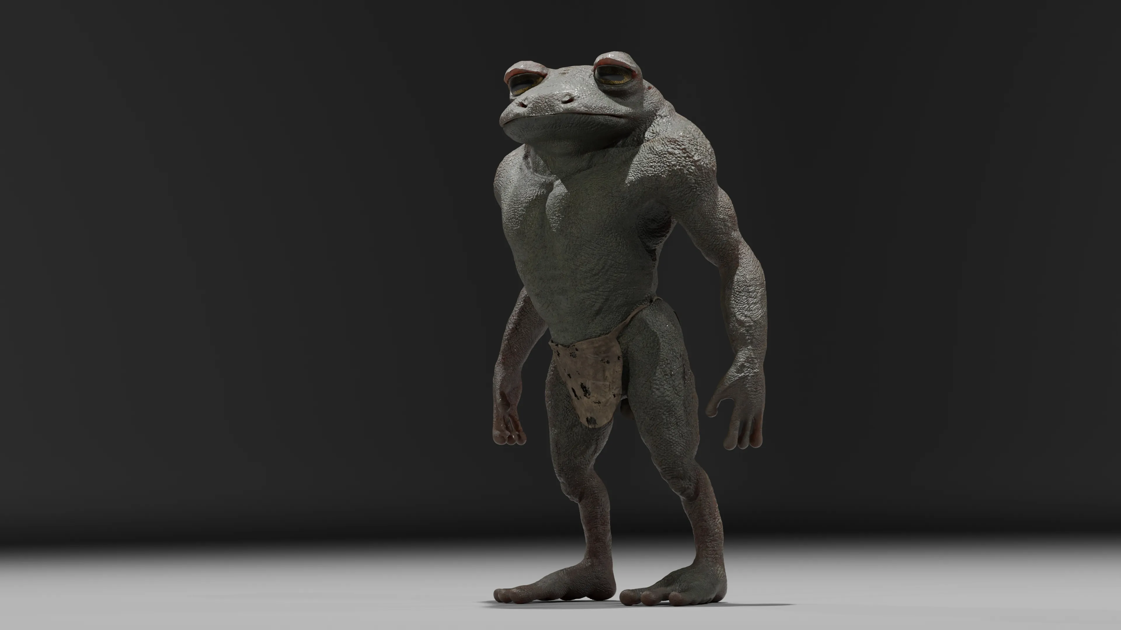 Frogman - photorealistic 8k PBR Character Rigged Low-poly 3D model