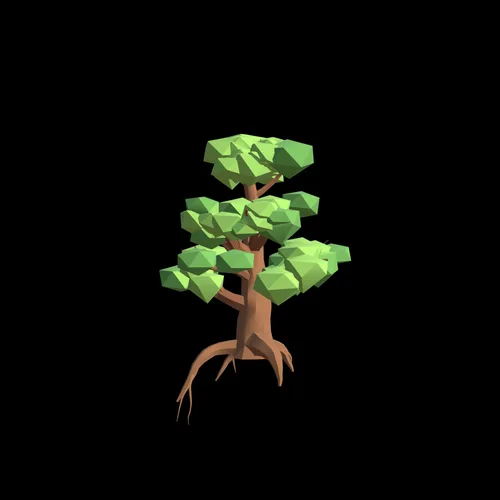 Low Poly Tree Series 6 Blender 3D Model