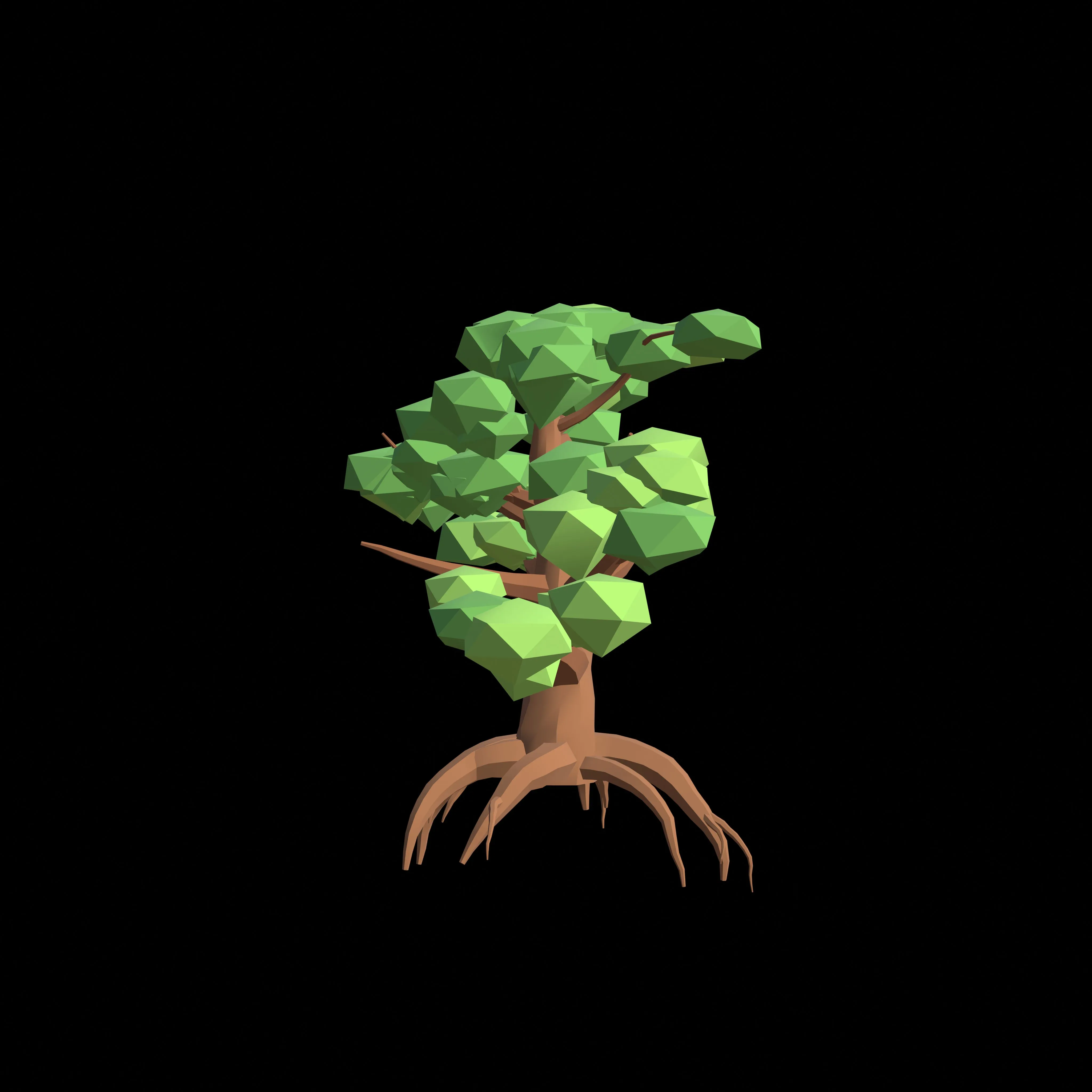 Low Poly Tree Series 7 Blender 3D Model 3D model