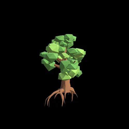 Low Poly Tree Series 8 Blender 3D Model