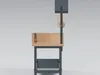 Packing Workbench with Kraft Roll Holder and Sliding Cutter 3D model ...